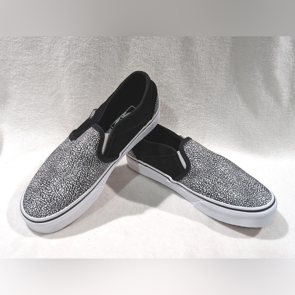 Vans Asher Spots Black Slip On Women's Skate Shoes - Excellent Condition